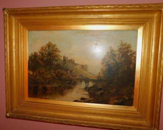 Antique English Oil From Liverpool England