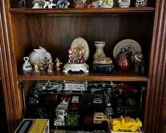 house pics figurines, Avon cars, figurines, antique wooden ball players