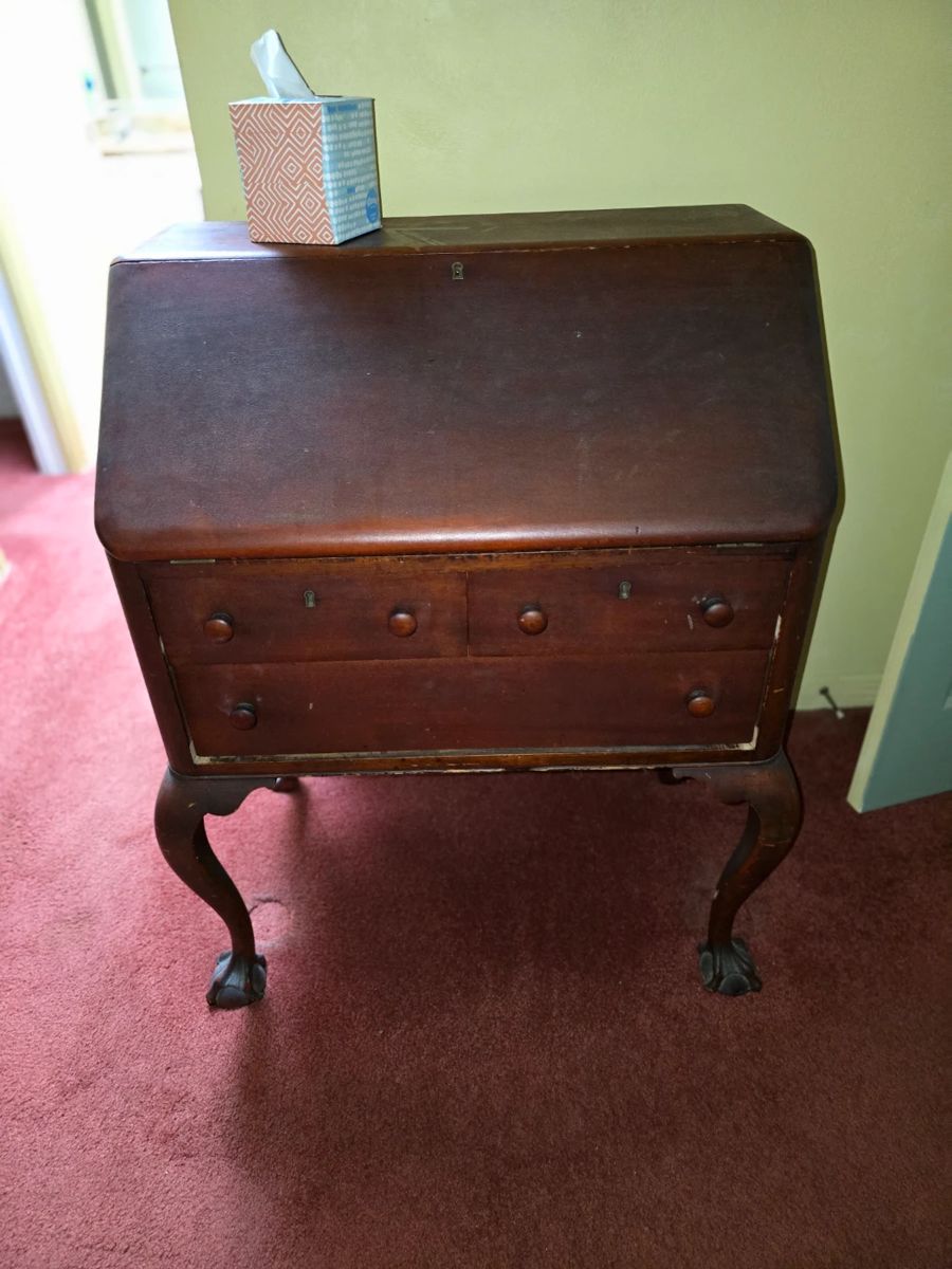 Antique drop down desk.