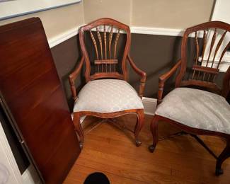 arm chairs and leaves