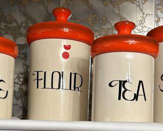 Mid-Century Modern kitchen canisters