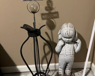 Concrete girl statue