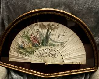 Antique Framed Fan
