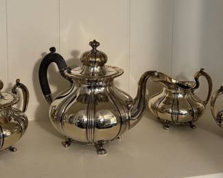 Silver over Copper  Tea Set $150