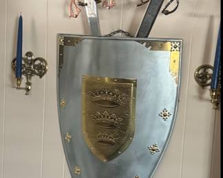 Shield wall hanging 