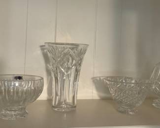 Waterford Crystal- Vases $50 - Bowels $30