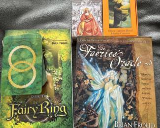 Faeries Oracle $25 - Fairy Ring $25 - Tarot of the Renaissance $20 - The witches Tarot $55
