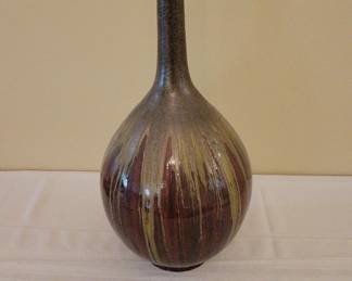 Glazed Ceramic Vase 24 Tall 10 Round