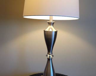 Silver Table Lamp 33 , Lamp Only