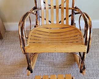 Amish Crafter Rocker And Stool