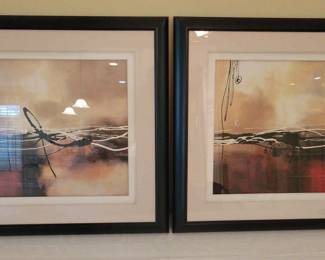 Symphony in Red and Khaki by Laurie Maitland X2 36 X 36 