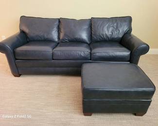  01 Ethan Allen Leather Sleeper Sofa Heavy 2nd Floor Bring Assistance