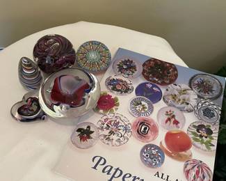 Multicolored Art Glass Paperweights