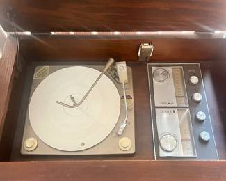 Internal view of record player