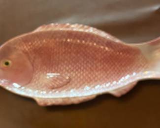 Fitz and Floyd pink fish platter