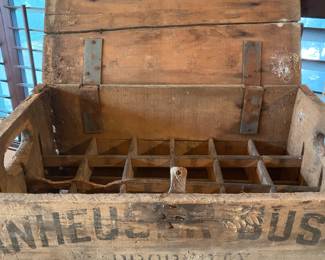 1917 Anhueser Busch wooden beer crate