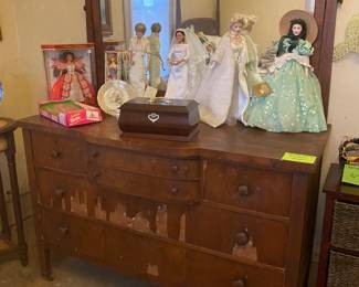 this beauty has some peeling veneer but was a beauty in it's day