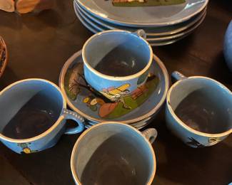 set of Mexican pottery dishes