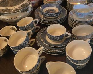 Courier and Ives dishes