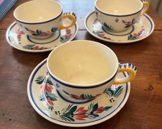 Antique HB Quimper Faience Pottery Bretton early 1900's