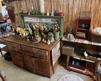 Vintage cabinet. Spring decor.