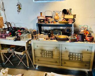 Vintage MCM dresser. Primitive decor