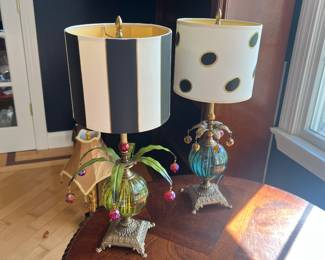 Table lamps $60 each 
Small round wood table $100
(27.5” Dia  / 28.5”H) 
