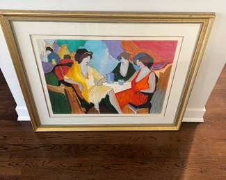 Itzchak Tarkay Tea Party Serigraph Signed Number 104/350 Artwork Gold Framed
40” x 48”.        $850