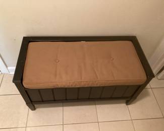 Storage bench with cushion