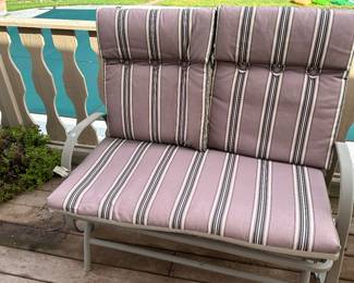 Nice metal glider with cushions!