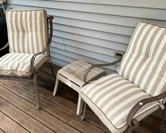 Here are the other tow of the five we have! The deck furniture is all SUPER solid, but the all do need a good power washing! CUSHIONS however are VERY NICE!