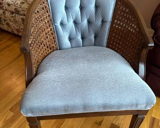 A cool MCM rattan sided side chair!