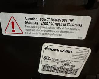 A LIKE NEW Sentry Safe! And yes we do have the combination!