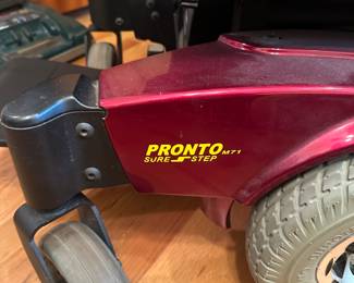 This Invacare Pronto M71 power chair with SureStep provides the ultimate solution towards mobility independence! Engineered with precision and crafted for comfort, this cutting-edge power chair is designed to enhance your mobility experience like never before!