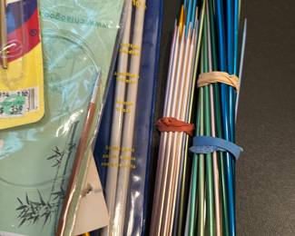 This 8 ft. banquet table is half filled with every knitting and crochet needle imaginable! + MORE!