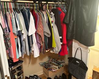Very nice woman's clothing. Most NEW or like new. Many pieces with the original tags still on them.