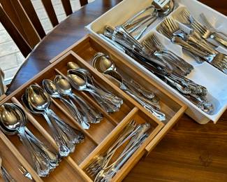 This is a HUGE service of stainless flatware! A service for 20!