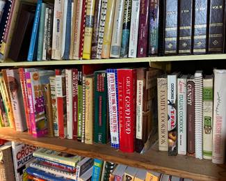 Not only hundreds of cookbooks, but some really fine fiction/non-fiction books too! 