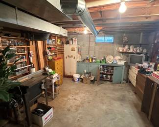 The work shop is filled with tools, hand held and electric, accessories, and much more!
