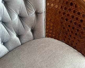 A cool MCM rattan sided side chair!