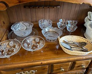 More lovely heavy cut glass serving pieces!