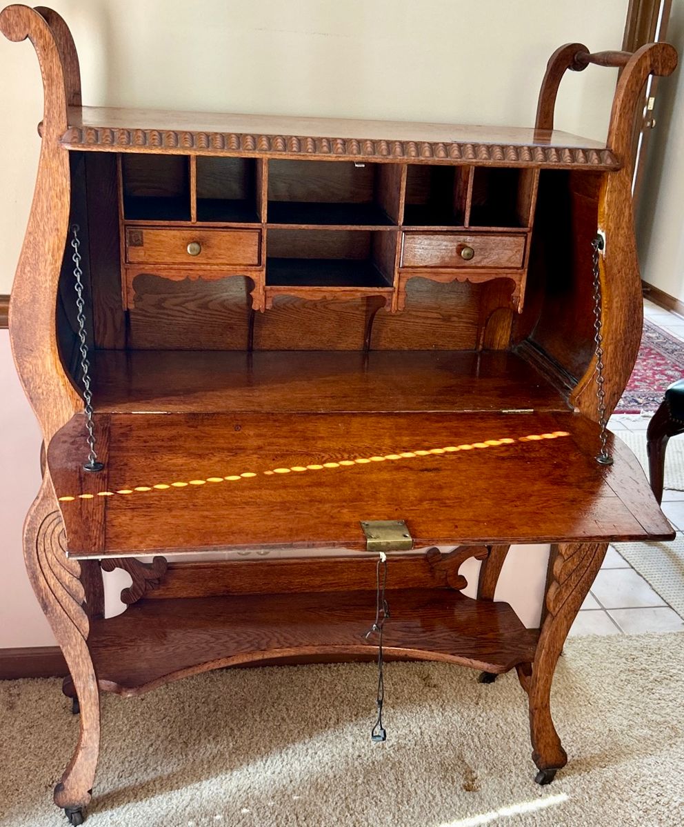 MCM Dining Set; Vntg Horseshoe Desk, Blue... starts on 11/23/2024