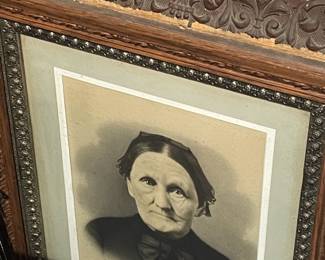 Ugly lady (or man) photograph in outstanding frame