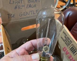 Authentic 100 year old light bulbs working!