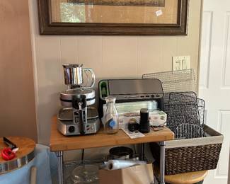 Butcher block utility cart