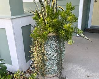 Cement and stone large planters (2)