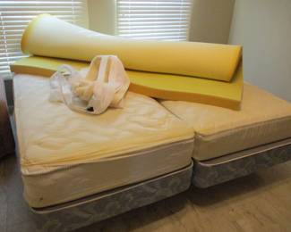 King Bed Set Up with 2 Twin Beds