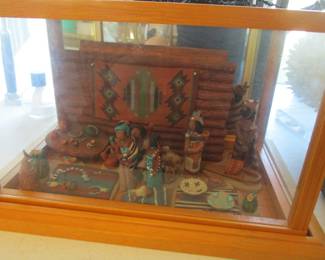 Native American Nativity Set in a Case