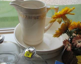 Antique Pitcher and Wash Bowls