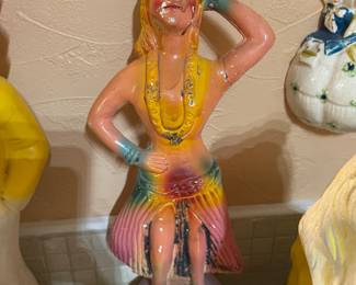 Chalkware Hula Girl